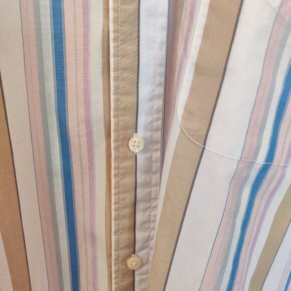 Men's Attention Long Sleeve Stripe Shirt Size Extra Large-Nice Casual Shirt - Picture 3 of 11